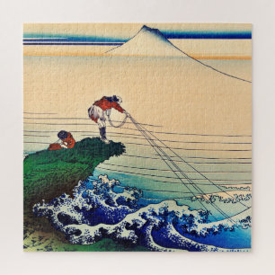 Puzzle Kajikazawa en la provincia de Kai por Katsushika H