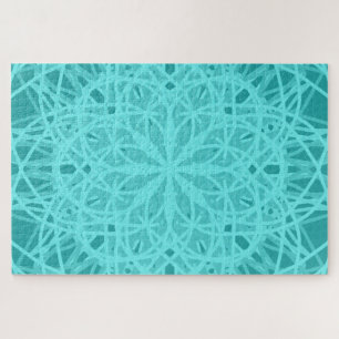 Puzzle Kaleidoscope Mandala Art Flor energética Turquesa