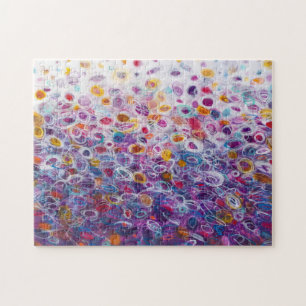 Puzzle Kaleidoscope - Pintura de círculos abstractos pú