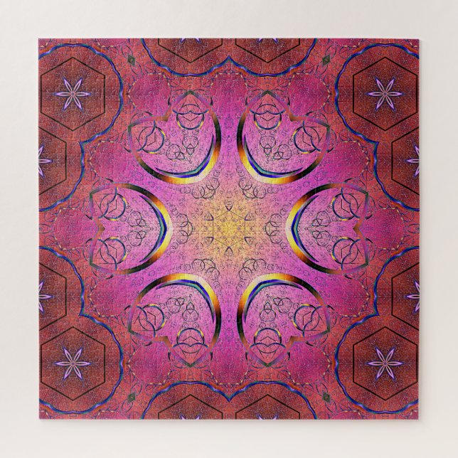 Puzzle Kaleidoscopio del corazón radiante (Vertical)