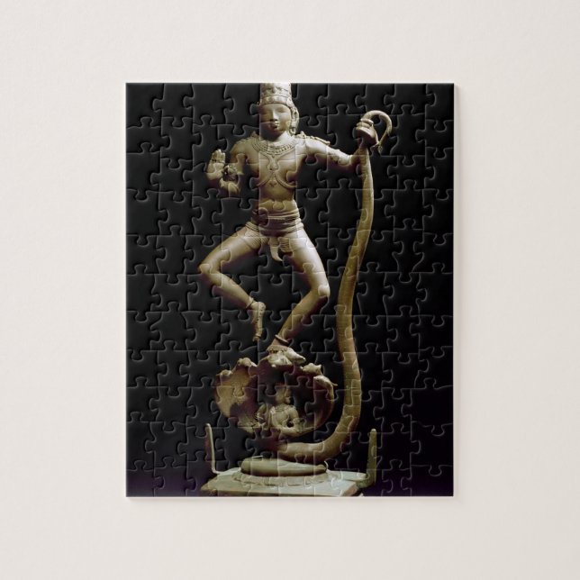 Puzzle Kaliyakrishna, Chola, Tamil Nadu (bronce) (Vertical)