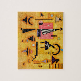 Puzzle Kandinsky Abstract Decisive Pink Geometric Shapes