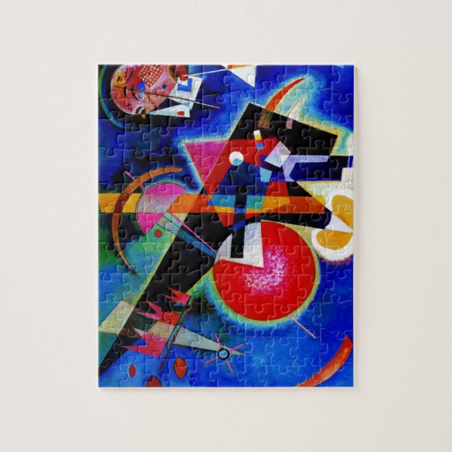 Puzzle Kandinsky con pintura abstracta azul (Vertical)