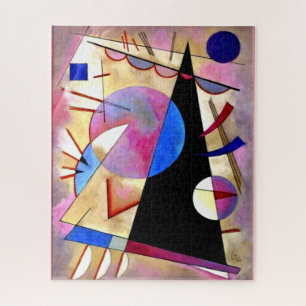 Puzzle Kandinsky - Cubismo abstracto con rosas y azules