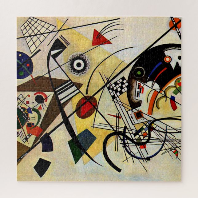 Puzzle Kandinsky - Línea transversal, arte abstracto (Vertical)