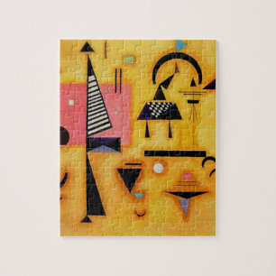Puzzle Kandinsky Resumen Formas Geométricas Rosa Decisiva