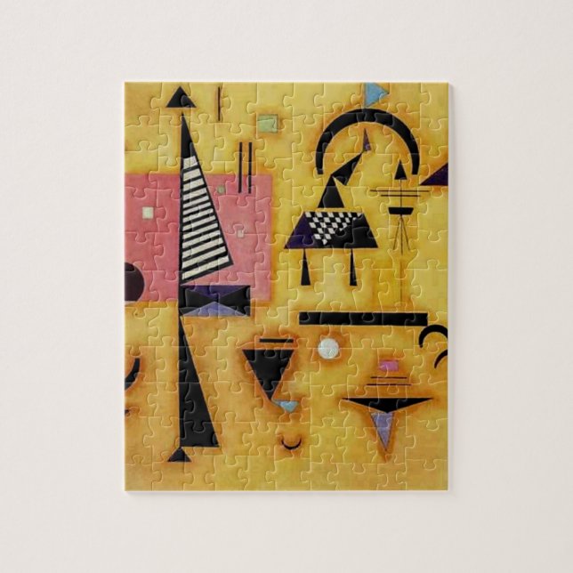 Puzzle Kandinsky Resumen Formas Geométricas Rosa Decisiva (Vertical)