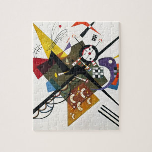 Puzzle Kandinsky Sobre La Pintura De Dos Abstractos Blanc