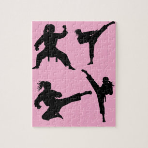 Puzzle Karate moderno de moda / Taekwondo / judo rosa