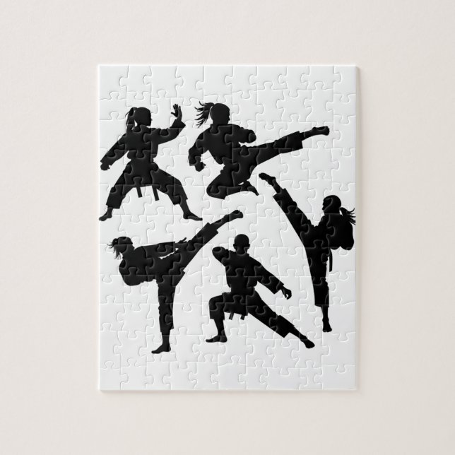 Puzzle Karate / Taekwondo / judo moderno y moderno (Vertical)