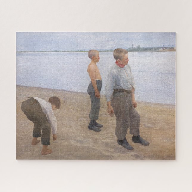 Puzzle Károly Ferenczy - Muchachos lanzando piedrecitas (Horizontal)