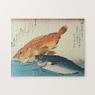 Puzzle Kasogo & Himedai - Pescado japonés de Hiroshige