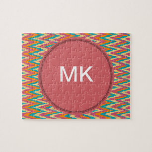 Puzzle Kat Zigzag Diseño Colores de especias