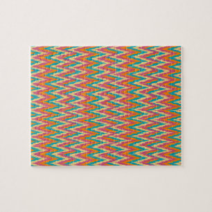 Puzzle Kat Zigzag Diseño Colores de especias