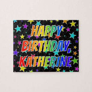 Puzzle "KATHERINE" Nombre, Divertido "FELIZ CUMPLEAÑOS"
