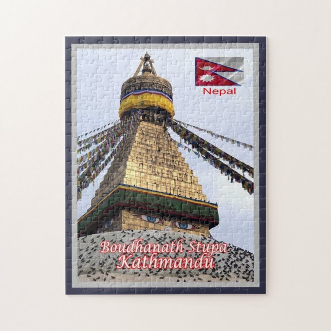 Puzzle Katmandú - Stupa Boudhanath - Nepal - (Vertical)