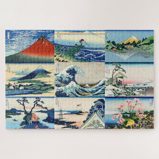 Puzzle Katsushika Hokusai - 36 vistas de la selección de  (Horizontal)