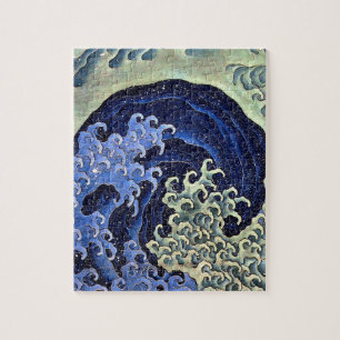 Puzzle Katsushika Hokusai japonesa vintage de ola femenin