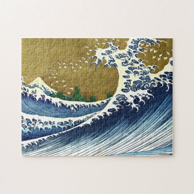 Puzzle Katsushika Hokusai - Ola grande de color (Horizontal)