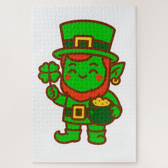 Puzzle Kawaii Lucky Leprechaun (Vertical)