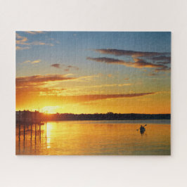 Puzzle Kayaker de Florida al atardecer 16x20