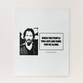 Puzzle Keanu Reeves cita simple BG blanco