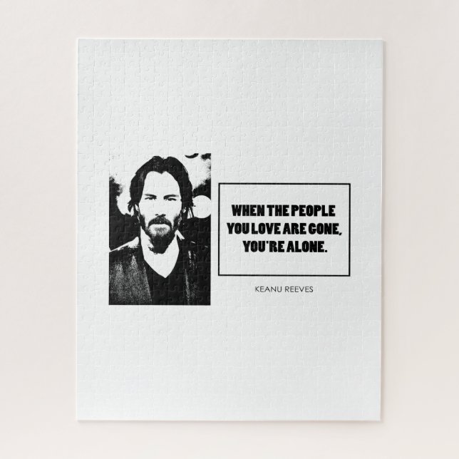 Puzzle Keanu Reeves cita simple BG blanco (Vertical)