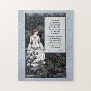 Puzzle Keats "rompecabezas del arte de la dama" Victorian