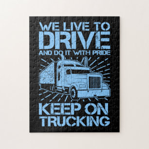 Puzzle Keep on Trucking 18 Wheeler Blue