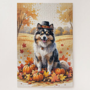 Puzzle Keeshond Entre Hojas De Otoño Arte De Acción De Gr