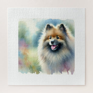 Puzzle Keeshond in Nature 160924AREF138 - Watercolor