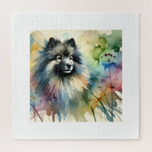 Puzzle Keeshond in Watercolor 150624AREF123 - Watercolor