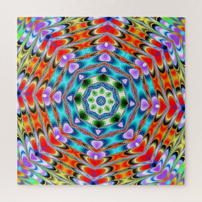 Puzzle Keleidoscopio de colores brillantes (Vertical)