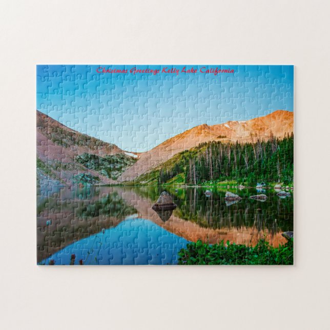 Puzzle Kelly Lake California. Saludos de Navidad (Horizontal)