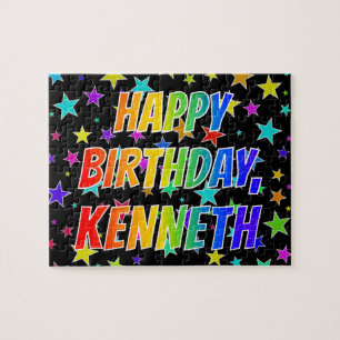 Puzzle "KENNETH" Nombre, Divertido "FELIZ CUMPLEAÑOS"