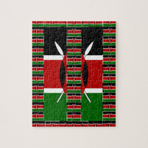 Puzzle Kenya Black red green
