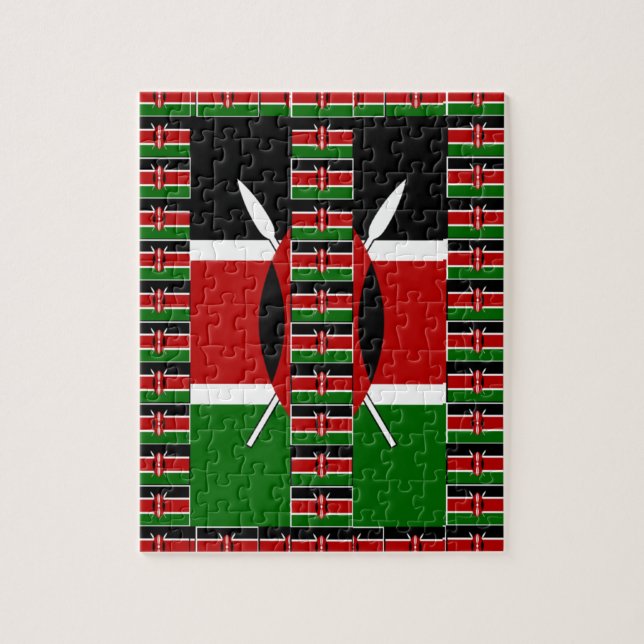Puzzle Kenya Black red green (Vertical)