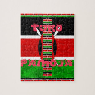 Puzzle Kenya Flag Tuko Pamoja