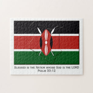 Puzzle KENYA   Nación Bendecida   BANDERA KENIA