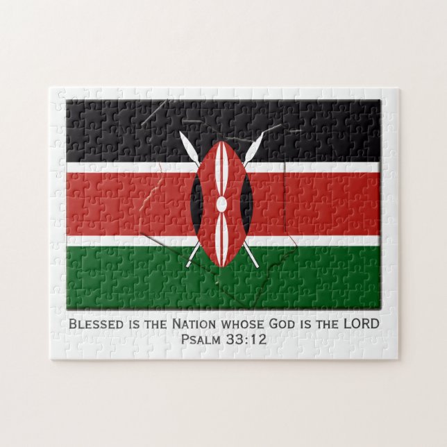 Puzzle KENYA | Nación Bendecida | BANDERA KENIA (Horizontal)