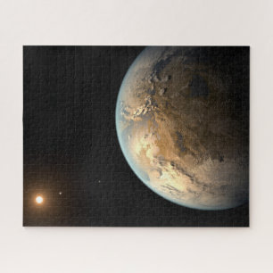 Puzzle Kepler-186f Orbitando Una Estrella Distante.