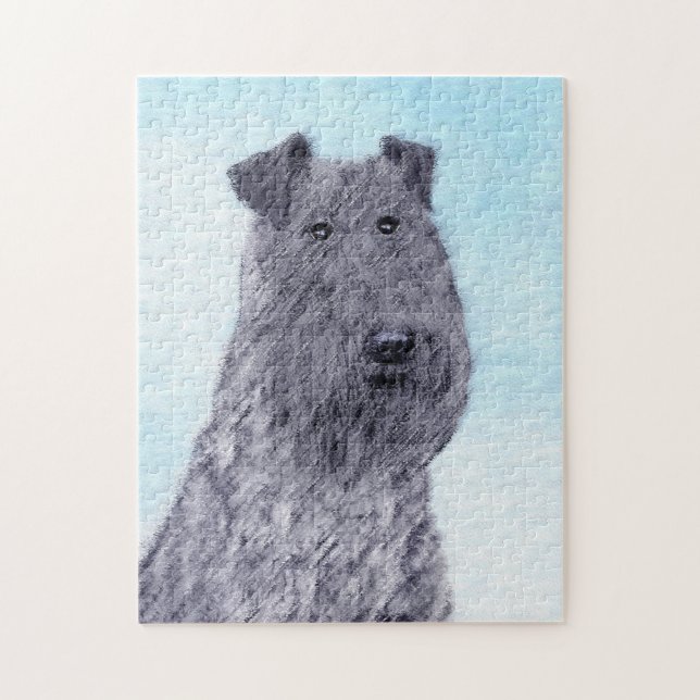 Puzzle Kerry Blue Terrier Pintura Cute Original Perro Art (Vertical)