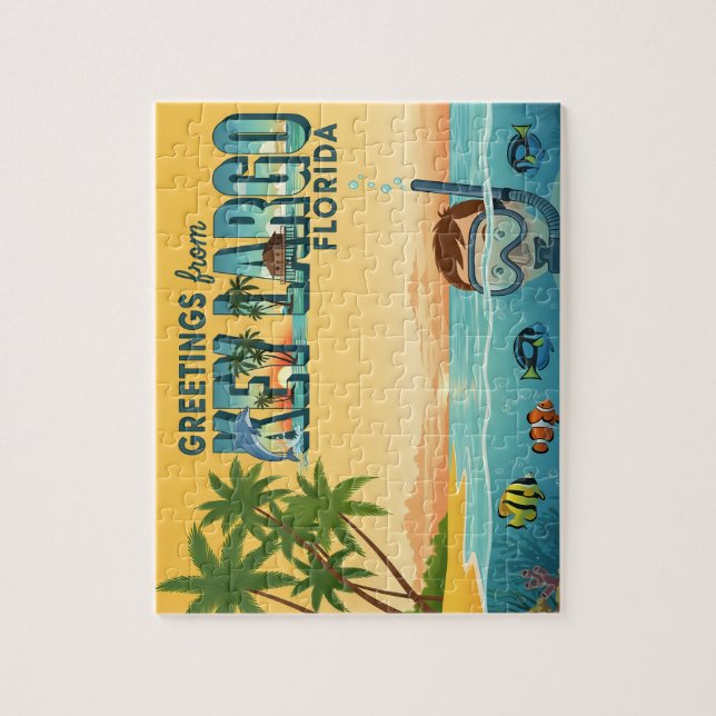 Puzzle Key Largo Florida – Vacaciones Tropicales (Vertical)
