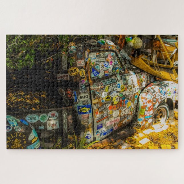 Puzzle Key West es arte, camioneta pickup vieja (Horizontal)