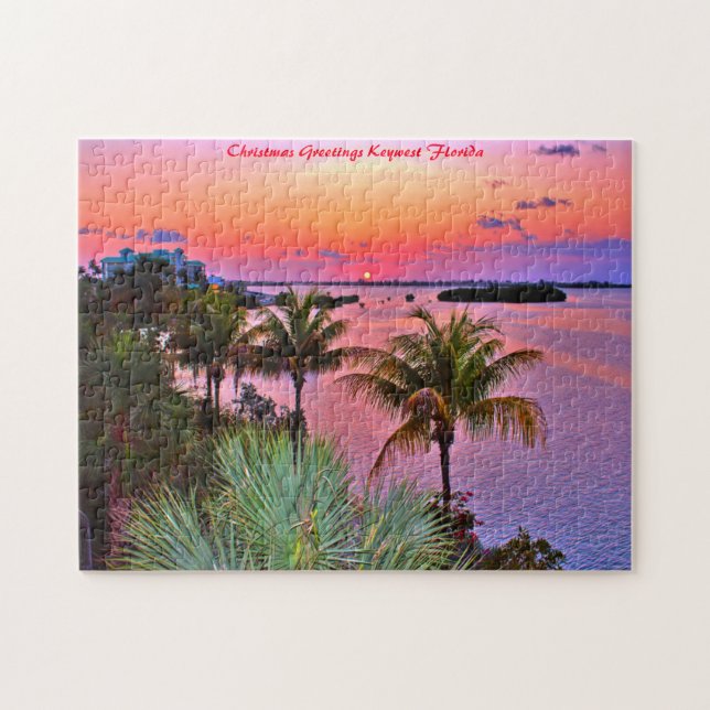 Puzzle Key West Florida. Saludos de Navidad (Horizontal)
