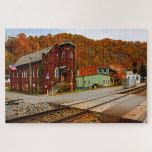 Puzzle Keystone West Virginia.Saludos de Navidad