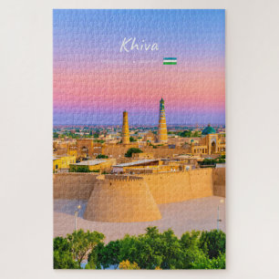 Puzzle Khiva, Uzbekistán - Horizonte de Fortaleza Antigua