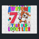 Puzzle Kids Awesome 7 Year Old Boys Girls Birthday Party<br><div class="desc">The beagle pattern are the best gifts to friends and family-It is also a perfect holiday or birthday gift idea for beagle lovers,  girls,  boys,  kids,  teens and adult on Christmas,  New Year</div>