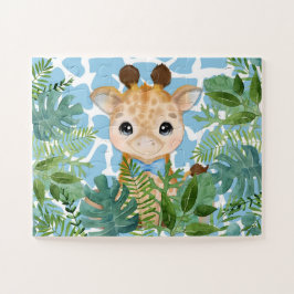 Puzzle Kids Blue Jungle Giraffe in a Bow Tie