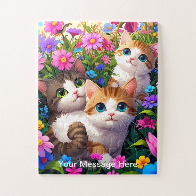 Puzzle Kids Puppy y Kitten Garden Adventure (Vertical)